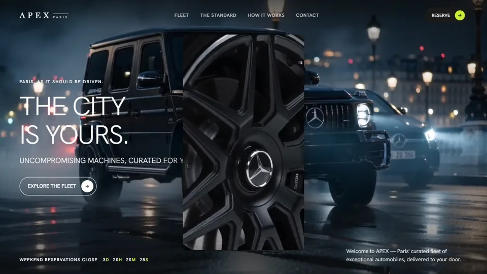 APEX — luxury car rental concept