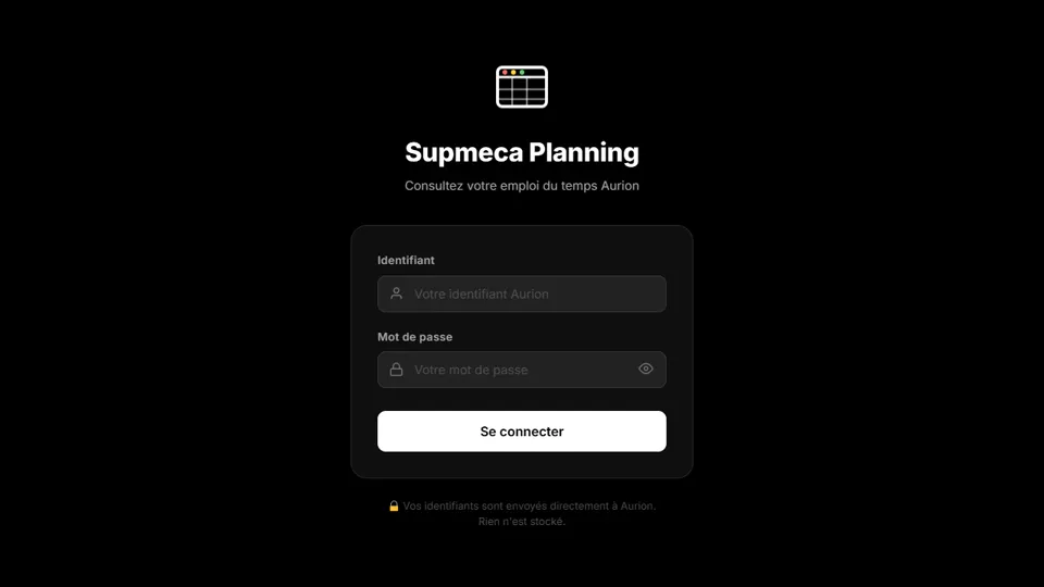 Supméca timetable, rebuilt