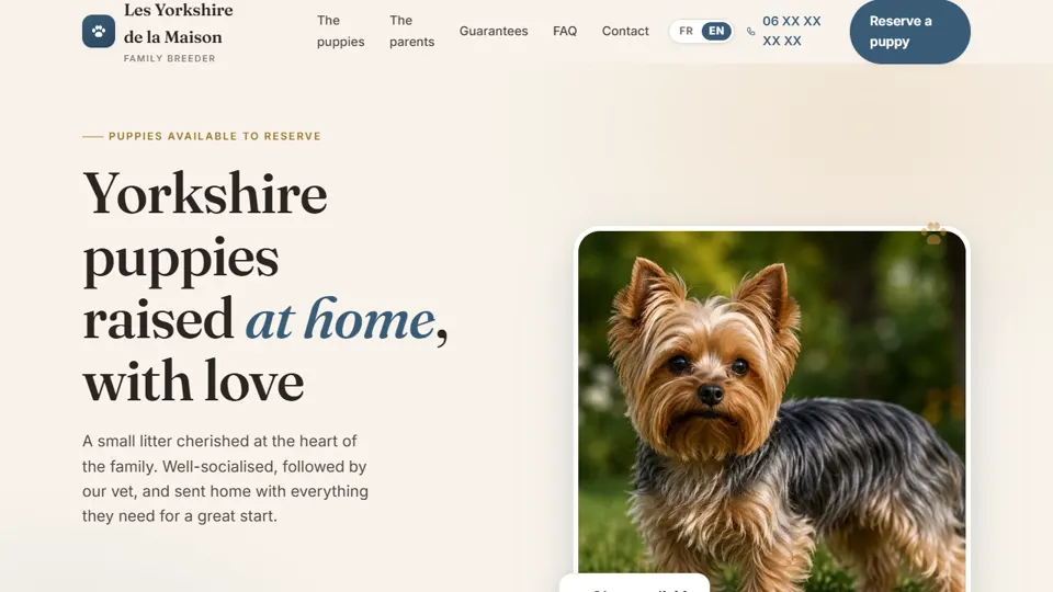 Les Yorkshire de la Maison — family breeder